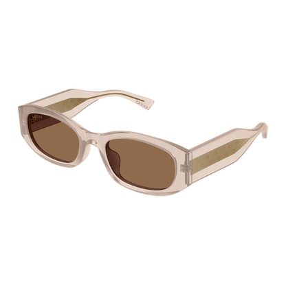 Rectangle Sunglasses Transparent Brown - Gucci
