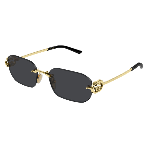 Frameless Metal Sunglasses Gold - Gucci