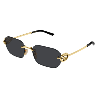 Frameless Metal Sunglasses Gold - Gucci