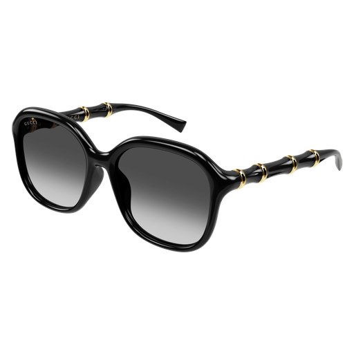 Square Bamboo Sunglasses Black - Gucci
