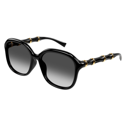 Square Bamboo Sunglasses Black - Gucci