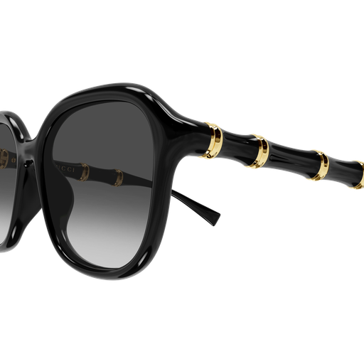 Square Bamboo Sunglasses Black - Gucci