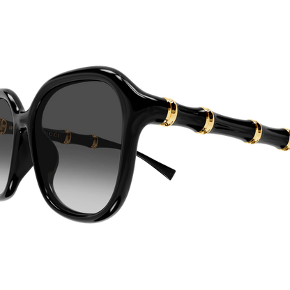 Square Bamboo Sunglasses Black - Gucci