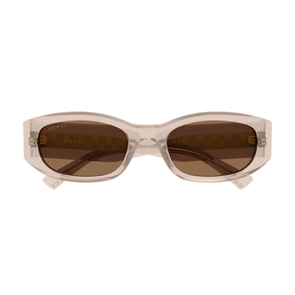 Rectangle Sunglasses Transparent Brown - Gucci