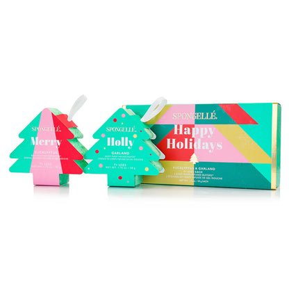 Happy Holidays | Holiday Tree Ornament Gift Set - Spongelle