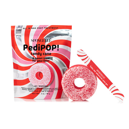 Candy Cane | Holiday PediPOP! Pedi Buffer & Nail File - Spongelle