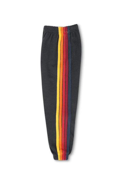 Kid's 5 Stripe Sweatpants Charcoal - Aviator Nation