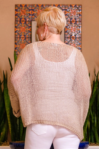 Adena Butterfly Open Knit Topper - Tees By Tina