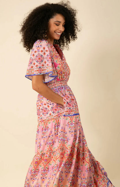 Alexis Voile Maxi Dress Pink - Hale Bob