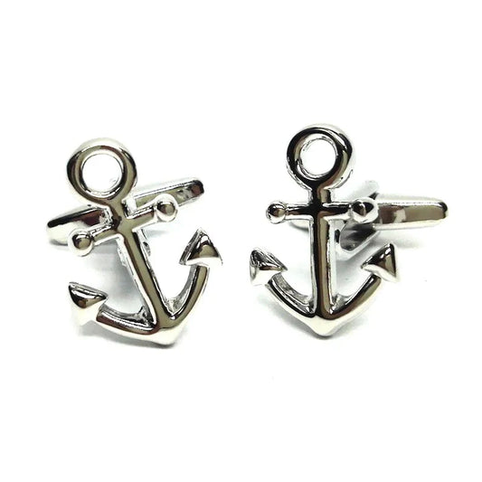 Anchor Cufflinks Silver - Stolen Riches