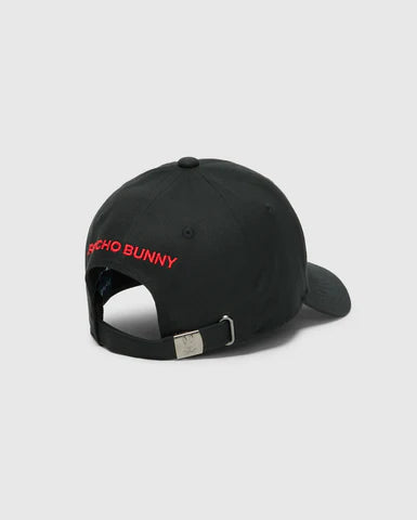 Mens Pierce Baseball Cap Black - Psycho Bunny