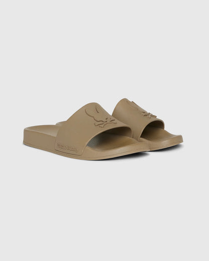 Mens Logo Slides Antique Taupe - Psycho Bunny