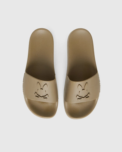 Mens Logo Slides Antique Taupe - Psycho Bunny