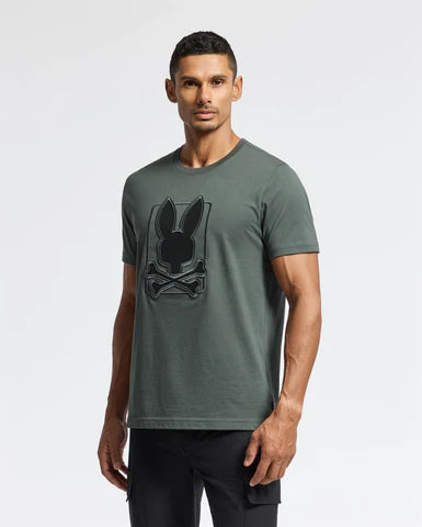 Men's Pierce Embroidered Graphic Tee Urban Chic - Psycho Bunny