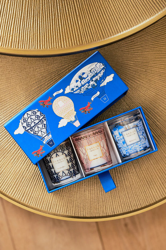 Trio Travel Candles Manhattan Paris Mykonos - Baobab Collection