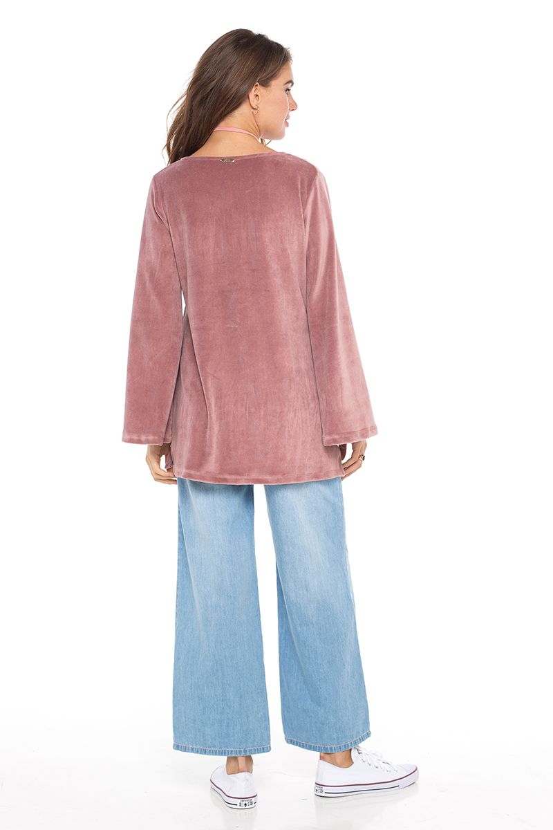 Velour Comfy Top Blush - Skemo