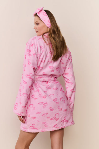 Kiss Print Indie Robe Bubblegum Valentine - LoveShackFancy