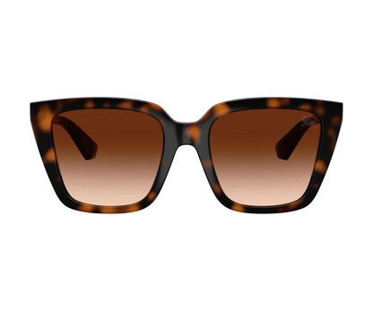 Check Engraved Square Glasses Dark Havana - Burberry