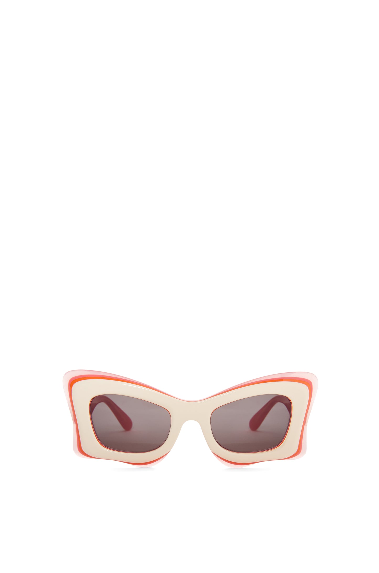 Multilayer Butterfly Sunglasses White/Pink - Loewe