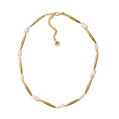 Biwa Pearl Liquid Gold Necklace - Adriana Pappas Designs