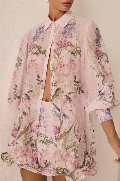 Aster Blouse Pink Botanic - Charo Ruiz