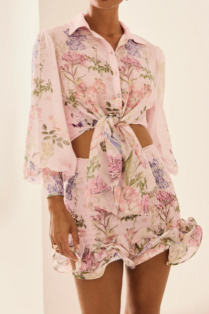 Aster Blouse Pink Botanic - Charo Ruiz