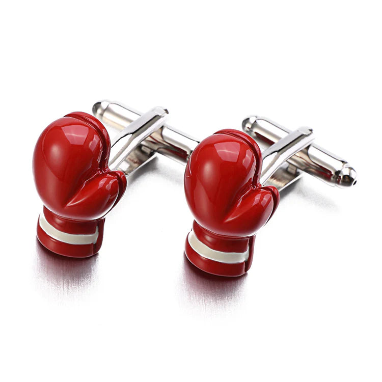 Boxing Gloves Cufflinks Red - Stolen Riches