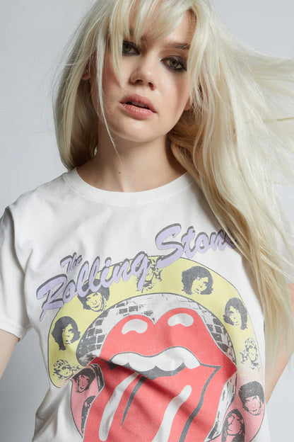 The Rolling Stones Miss You Tee White - Recycled Karma