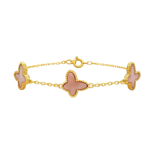 Butterfly BTY Gold Plated Bracelet - Bara Boheme