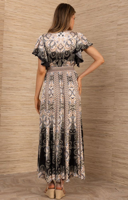 Sandra Charmeuse Maxi Dress Black - Hale Bob