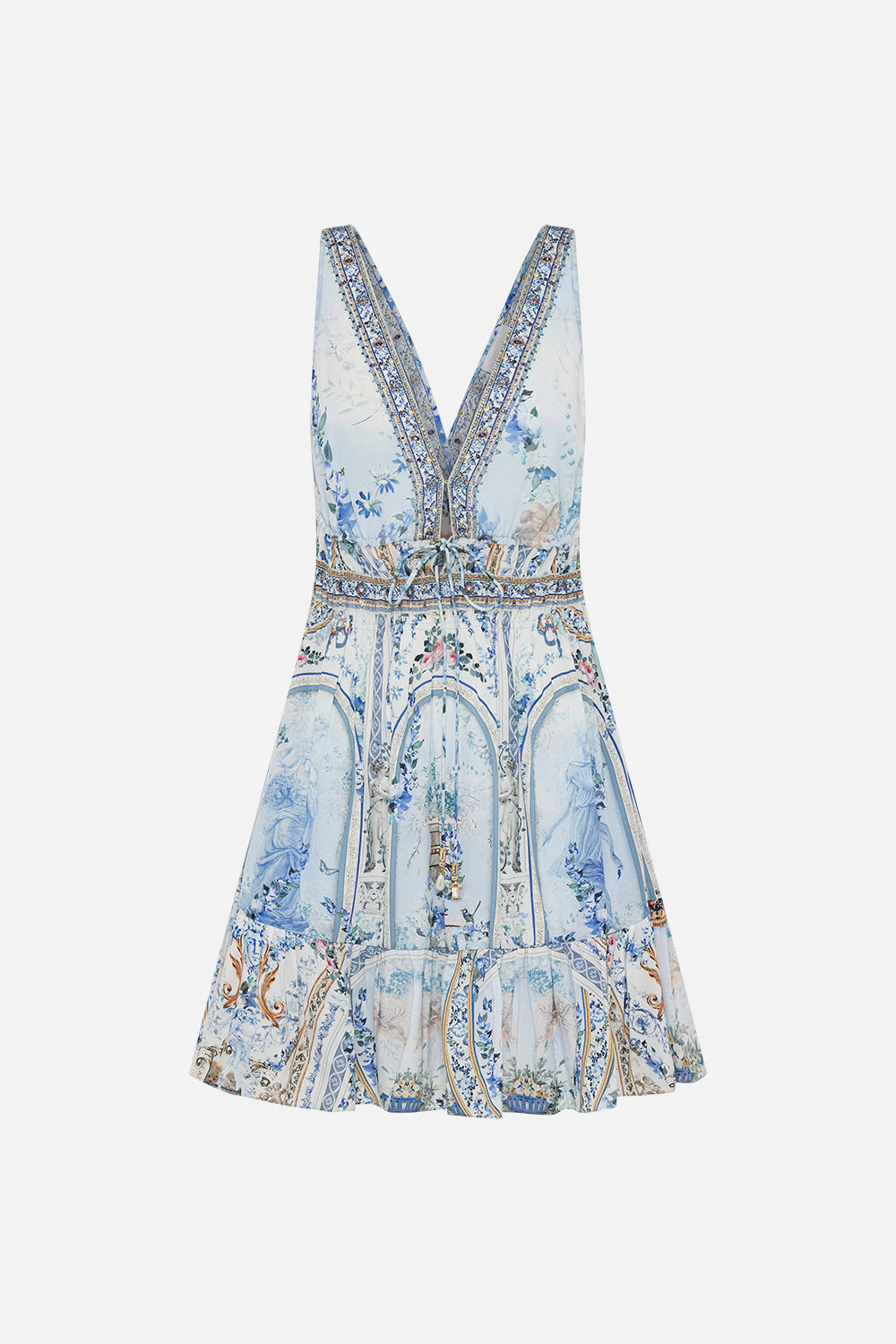 Shirred Waist Detail Mini Dress Season Of The Siren - Camilla