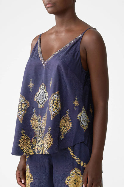 V Neck Cami Imperial Gate - Camilla