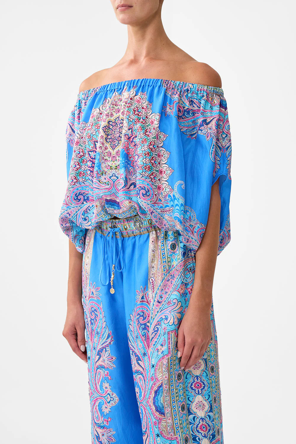 Off Shoulder Elastic Top Footsteps In Folklore - Camilla