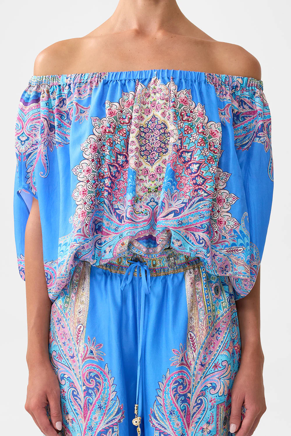 Off Shoulder Elastic Top Footsteps In Folklore - Camilla