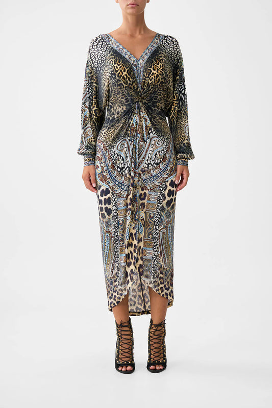 Twist Front Dress Istanbul Animalia - Camilla