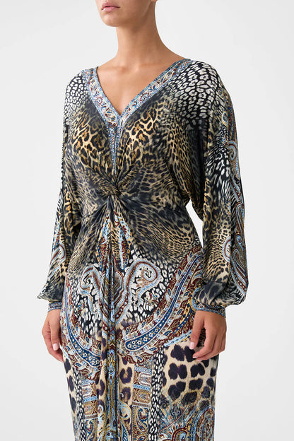 Twist Front Dress Istanbul Animalia - Camilla