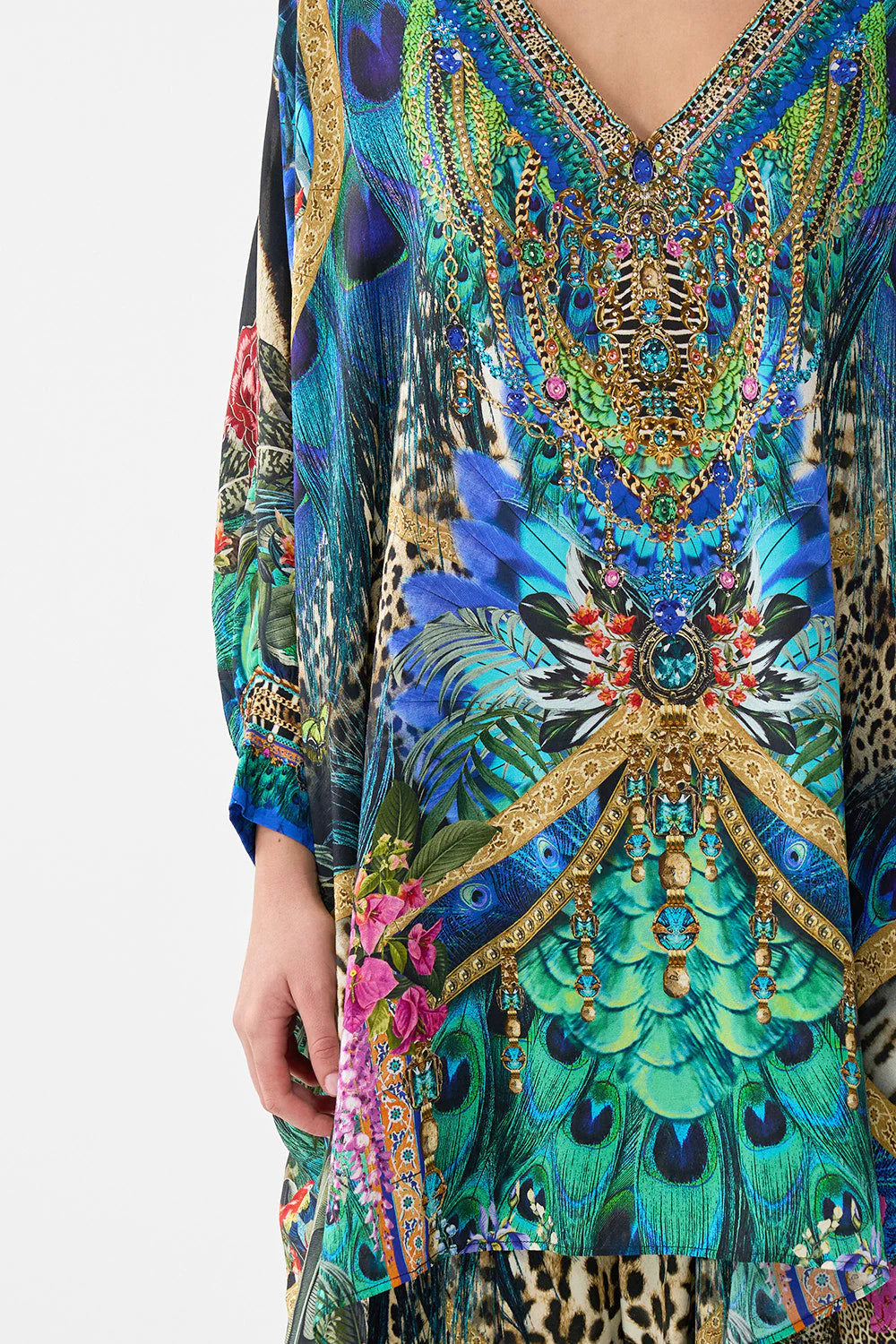 Short Kaftan With Cuff Animal Alchemy - Camilla