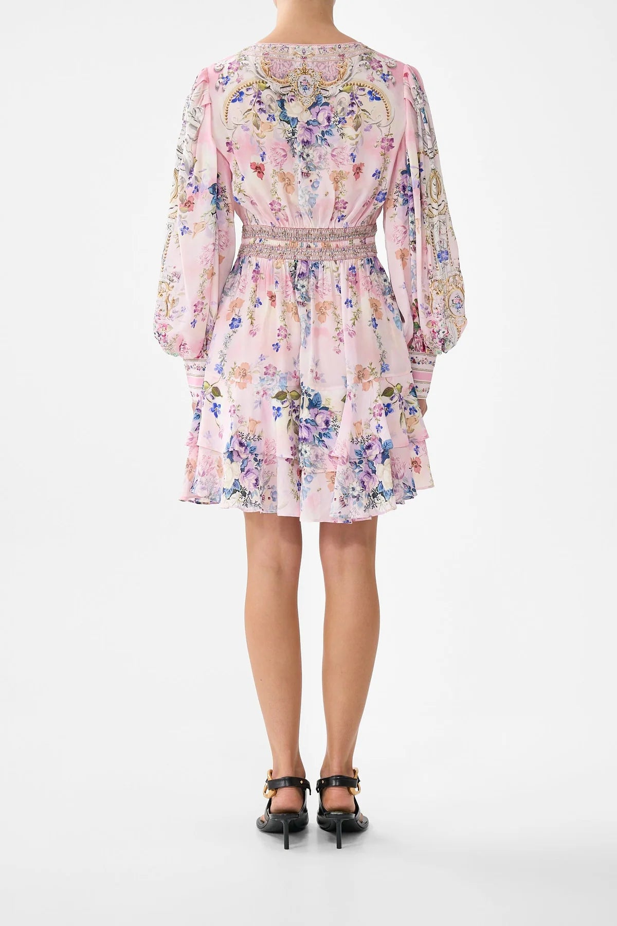 Button Front Frill Dress Palatial Pastels - Camilla