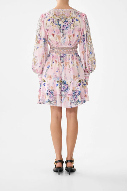 Button Front Frill Dress Palatial Pastels - Camilla