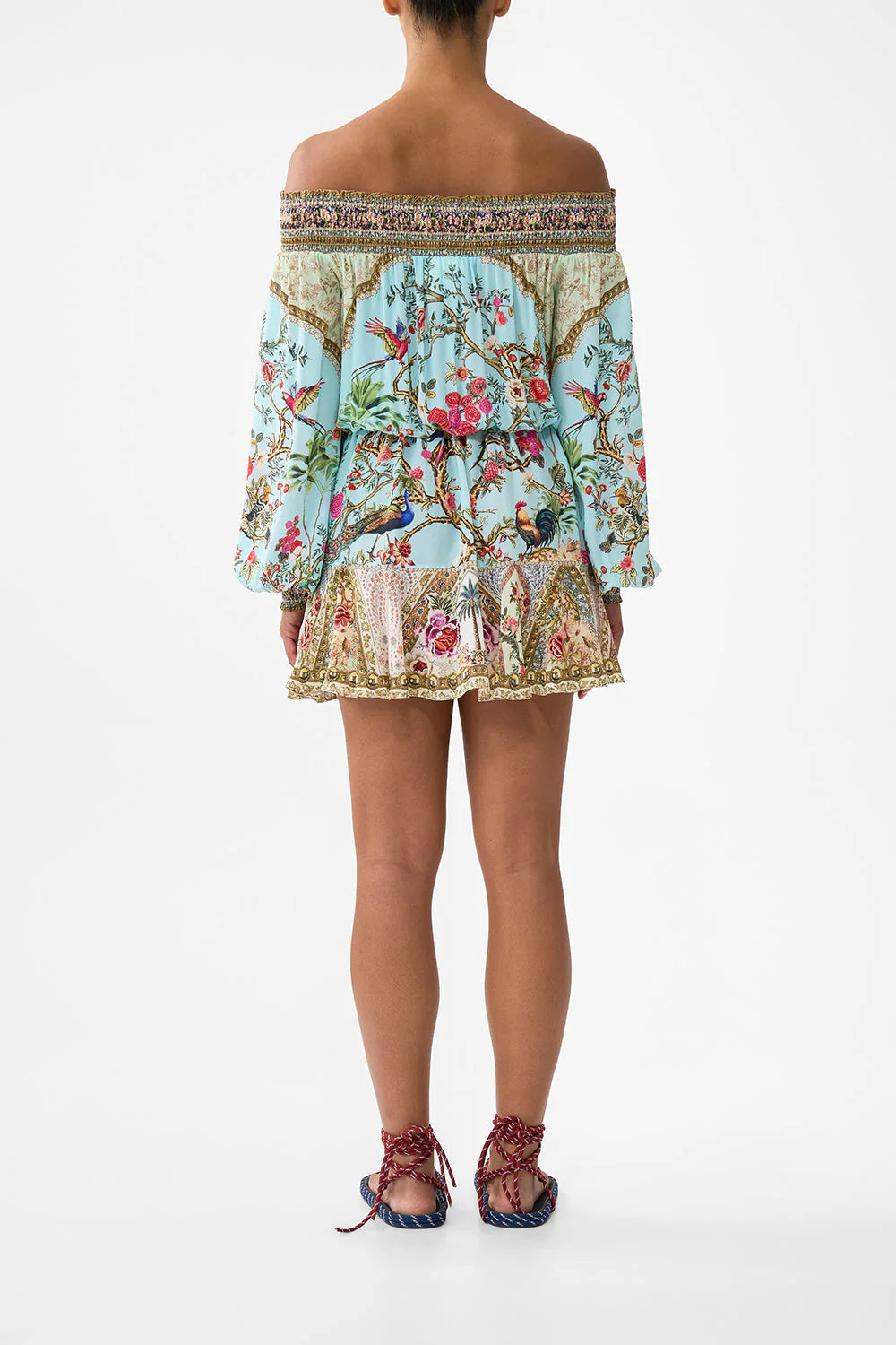 camilla off the shoulder dress Camilla Women's Silk Off The Shoulder Mini Dress - Multi - Size L