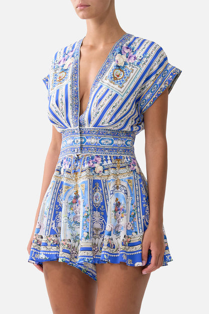 Button Waist Playsuit Ottoman Opulence - Camilla