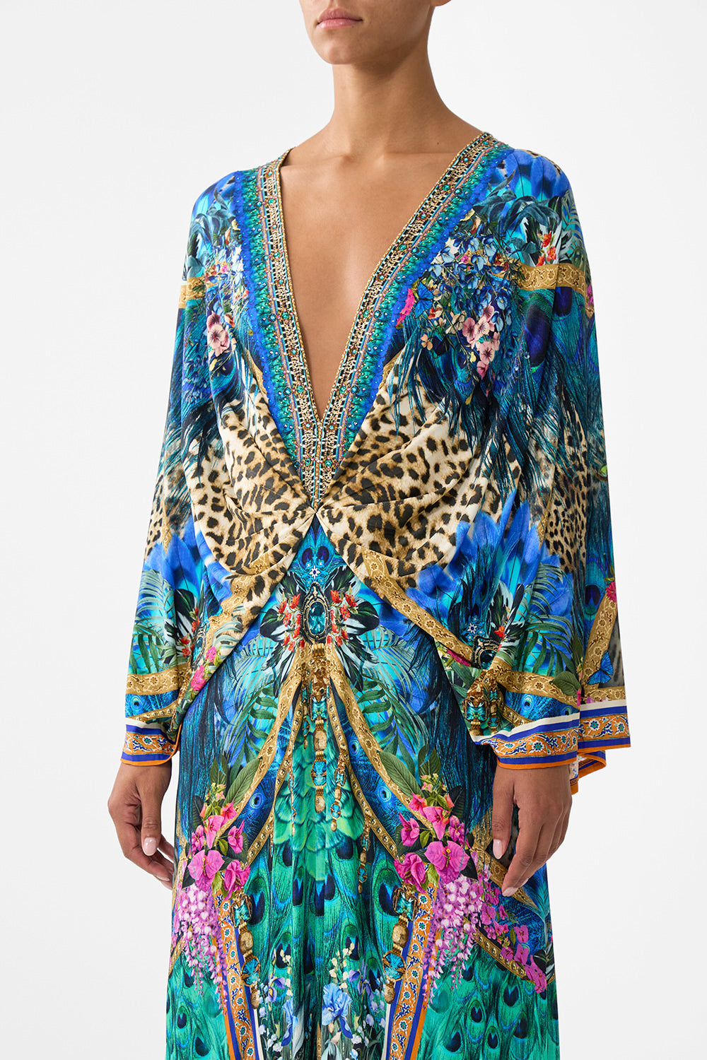 camilla jersey dress Camilla Jersey Collared Dress in Sundowners In Sicily