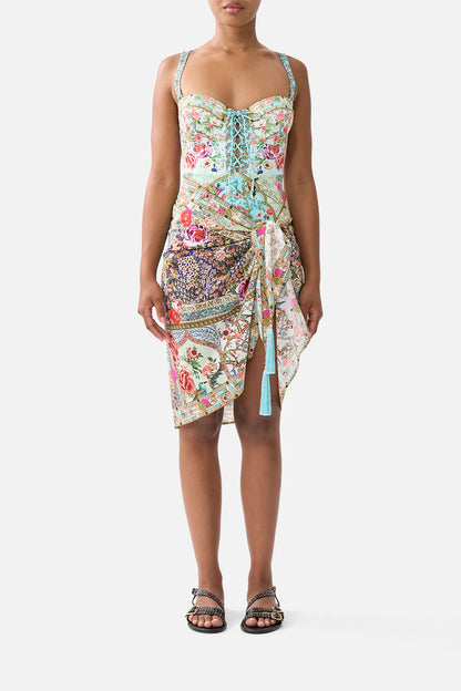 Woven Short Sarong With Tassels Sultans And Queens - Camilla