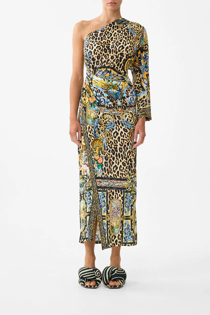 One Shoulder Jersey Dress Sevillian Style - Camilla