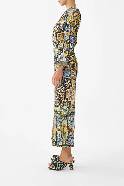 One Shoulder Jersey Dress Sevillian Style - Camilla
