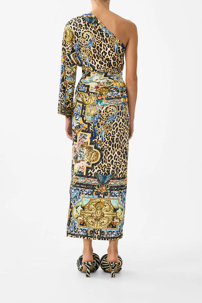 One Shoulder Jersey Dress Sevillian Style - Camilla