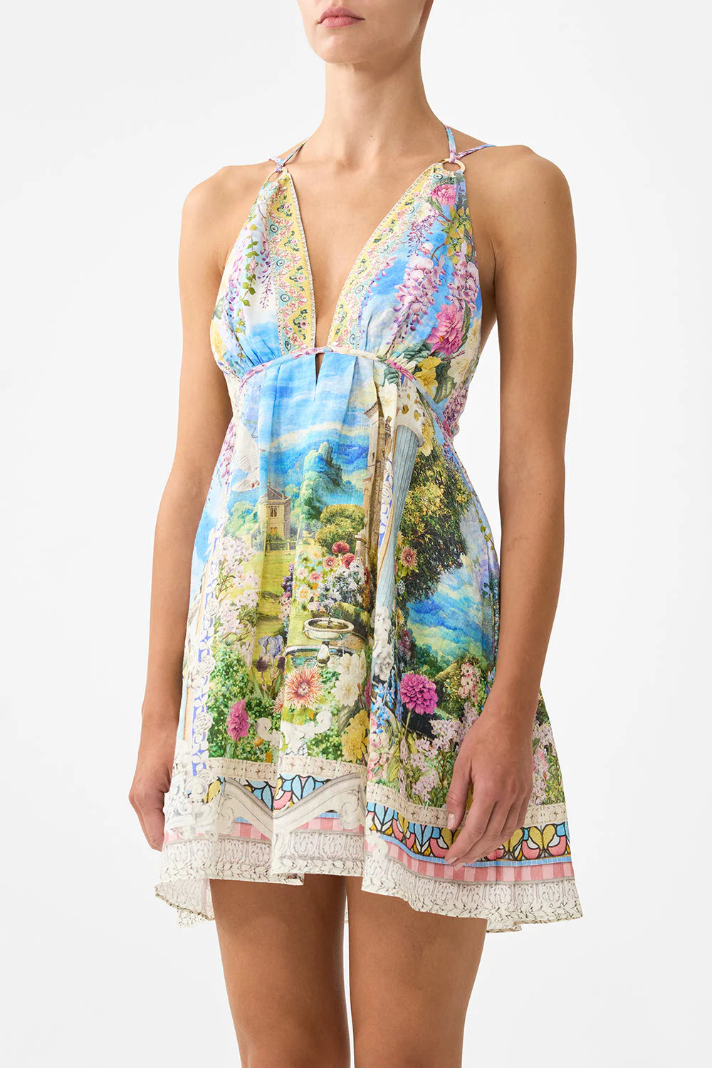 Short Flared Dress With Hardware Navás Nouveau - Camilla