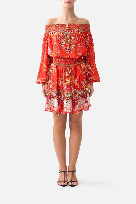 Off Shoulder Short Dress Olé Olé - Camilla