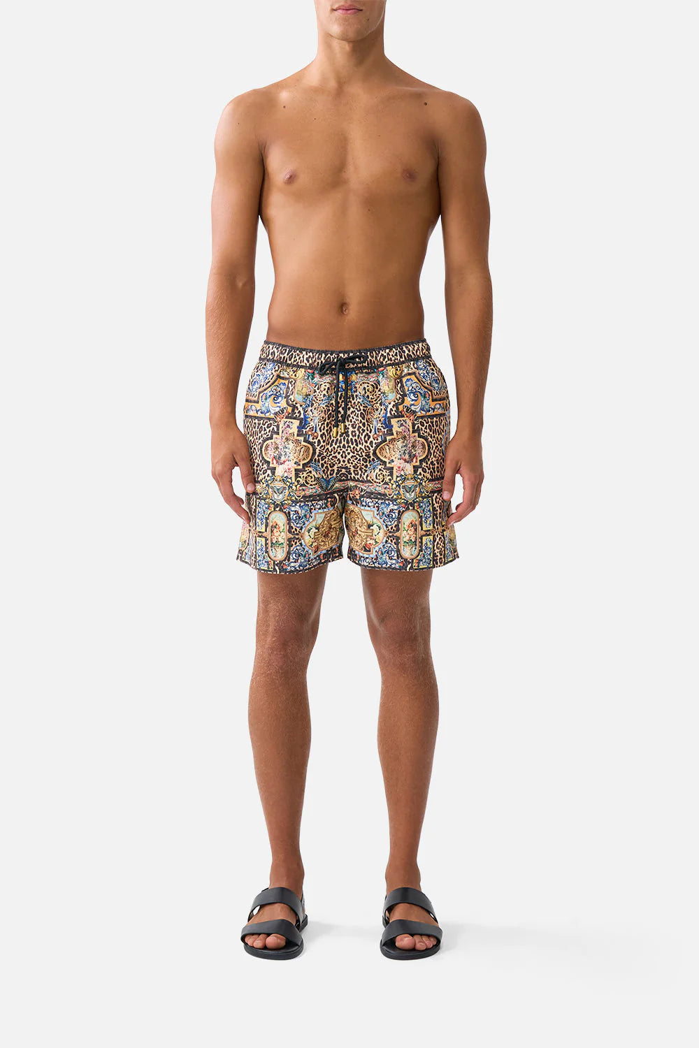 Mid Length Boardshort With Elastic Waist Sevillian Style - Camilla