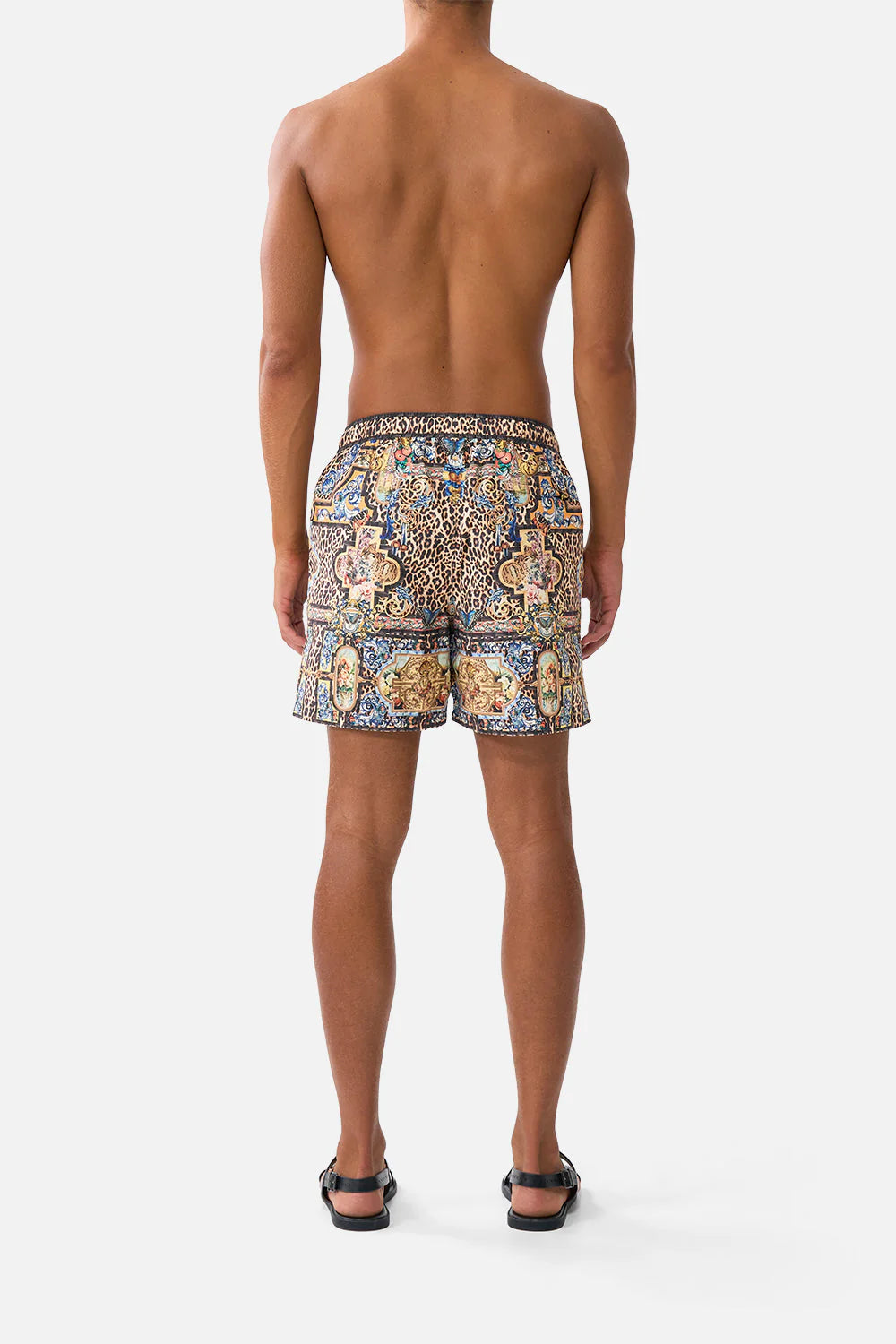 Mid Length Boardshort With Elastic Waist Sevillian Style - Camilla